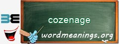 WordMeaning blackboard for cozenage